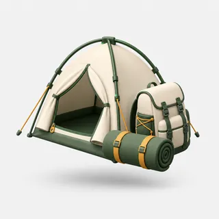 Camping tent and gear